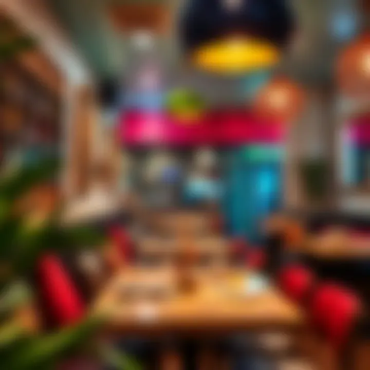 Vibrant and cozy interior of a budget-friendly eatery