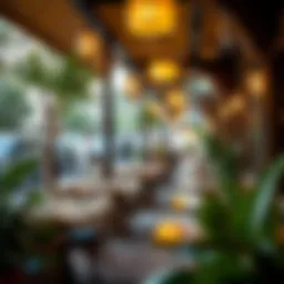 Charming outdoor dining area at an affordable restaurant