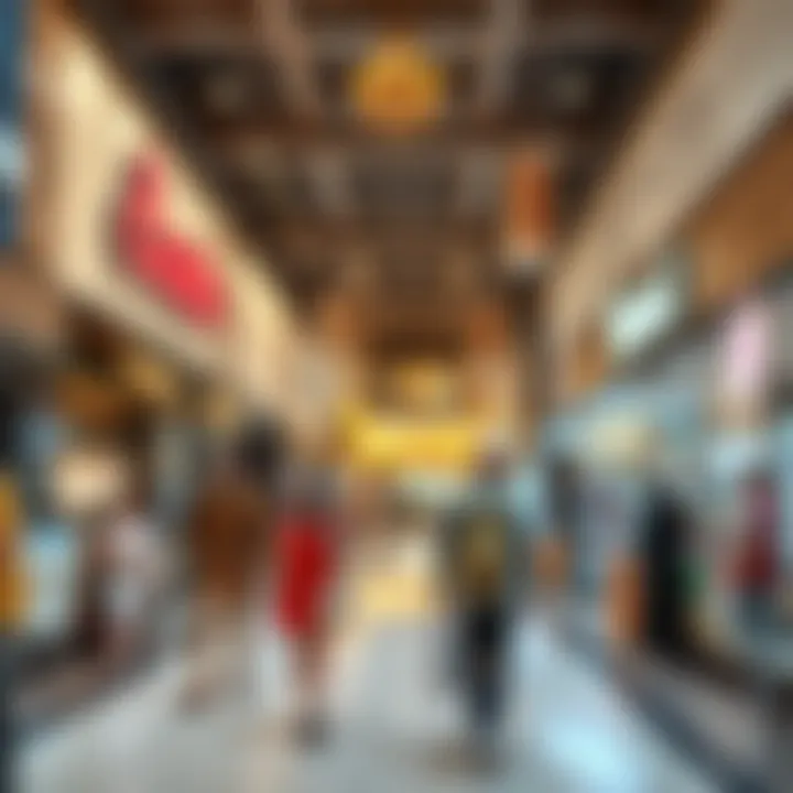 Support for local businesses at a shopping venue