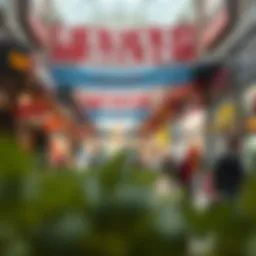 Vibrant market scene showcasing affordable retail