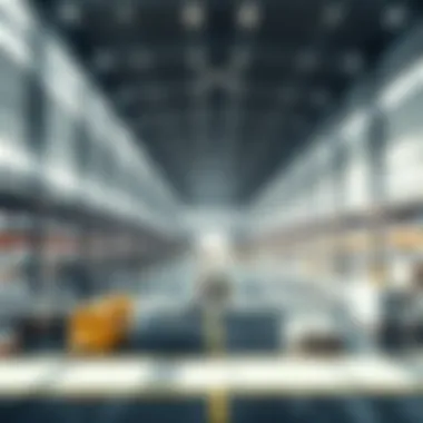 Innovative Design for Enhanced Logistics Operations Interior layout of the warehouse demonstrating operational efficiency