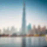 Stunning view of Al Wasl Tower against the Dubai skyline