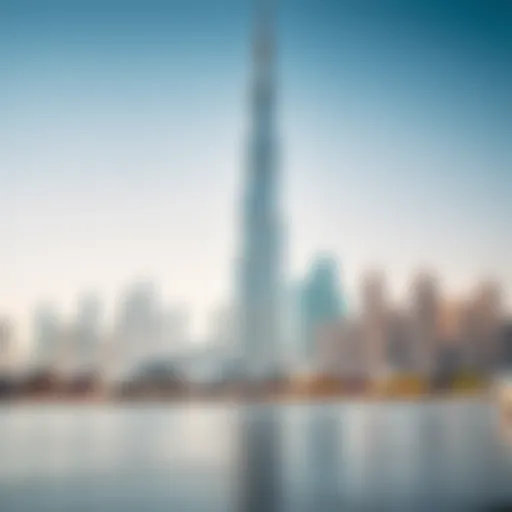 Stunning view of Al Wasl Tower against the Dubai skyline