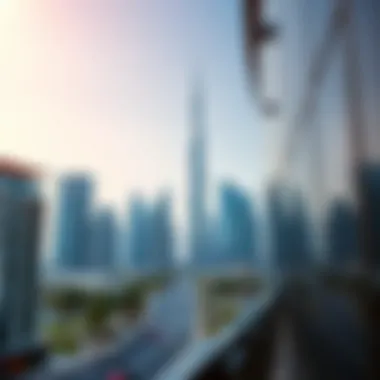 Dubai Skyline with Financial Insights Visual representation of a Dubai skyline with financial overlay