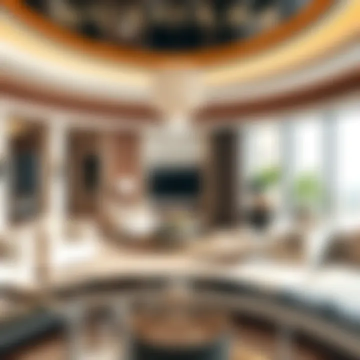Luxurious interior of a residence at Bulgari Dubai
