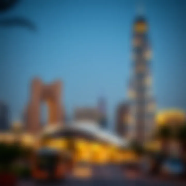 A panoramic view of the City Gate Tower against the Dubai skyline