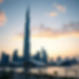 Stunning skyline view of Business Bay showcasing Prime Tower