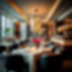 Elegant interior design of مطعم المنزل المصفح showcasing contemporary aesthetics