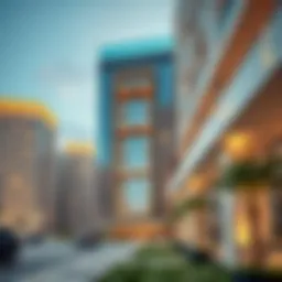 Stunning architectural view of Deyaar Noor Midtown showcasing modern design elements