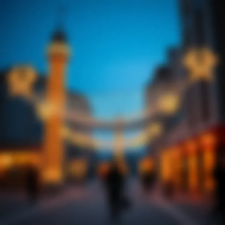 Festive decorations and lights in the UAE during Eid