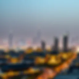 A panoramic view of Dubai's skyline highlighting luxury properties