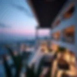 Stunning architectural view of Al Raha Loft showcasing modern design