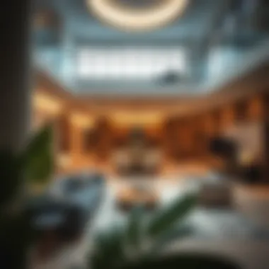 Contemporary Interiors of Al Raha Loft Luxurious interior space of Al Raha Loft highlighting contemporary furnishing
