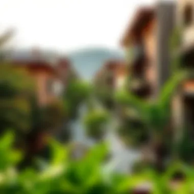 Lush Surroundings of Al Raha Loft Vibrant neighborhood surrounding Al Raha Loft with lush greenery