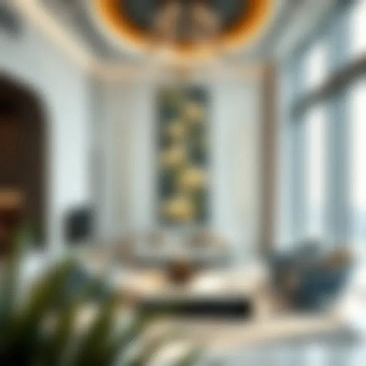 Interior design of Alreem Tower highlighting luxury living spaces