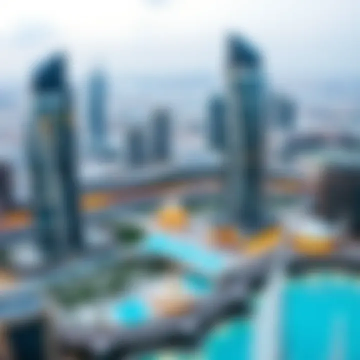 Panoramic view of the surroundings of Etihad Towers