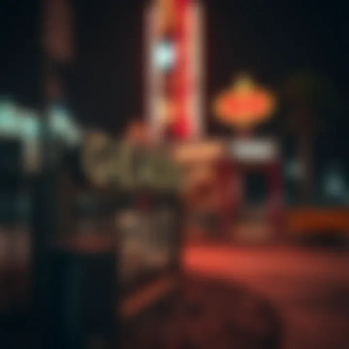 Faded signs of a closed tourist attraction