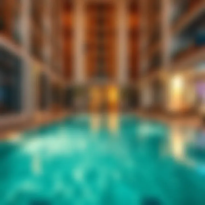 Amenities offered by hotel apartments, including a pool and fitness center
