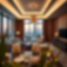 Luxurious hotel apartment interiors showcasing modern design