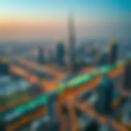 Aerial view of Dubai's iconic skyline
