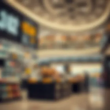 Strategic pricing displays in an outlet store