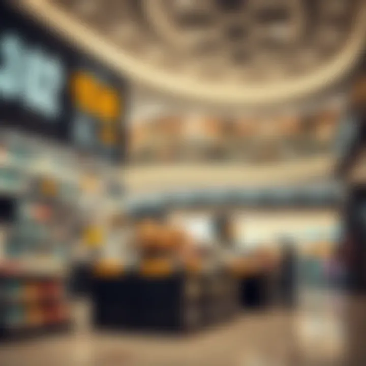 Strategic pricing displays in an outlet store