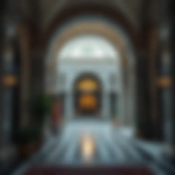 Cultural elements displayed within قاعة قصر الجرف enhancing the venue's significance