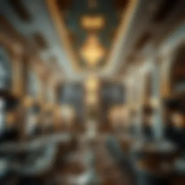 Luxurious Interior of قاعة قصر الجرف Interior shot highlighting the luxurious decor and ambiance of the venue