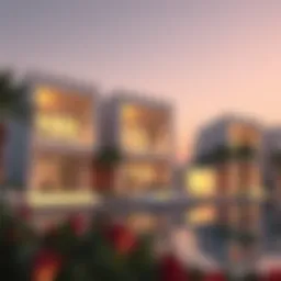 Stunning exterior view of Sarai Villas showcasing modern architecture