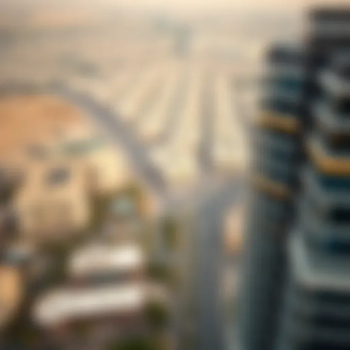 Aerial view of Al Danah area in Dubai showcasing urban development