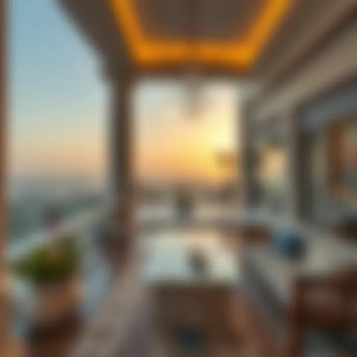 Breathtaking views from a Dubai villa's terrace