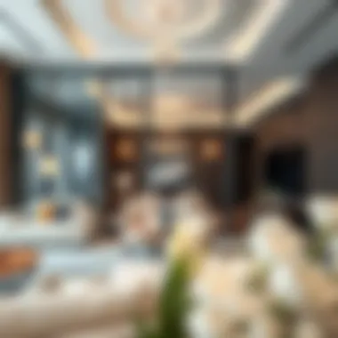 Stylish interior of a partitioned living space