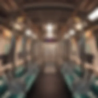 Interior view of Dubai Metro train