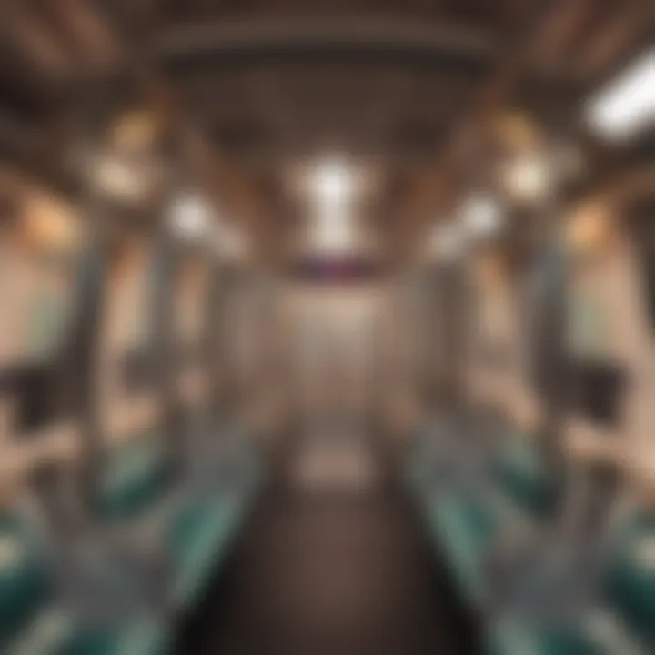 Interior view of Dubai Metro train