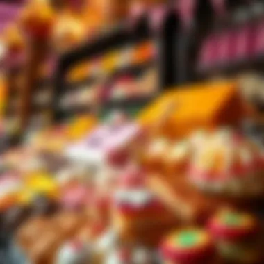 A lavish display of assorted Arabian sweets showcasing vibrant colors and intricate designs.