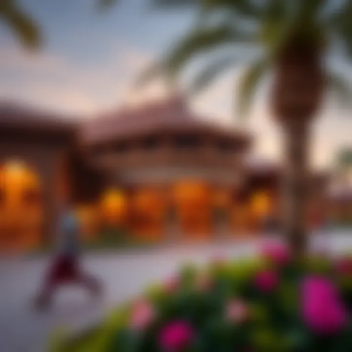 Cultural pavilion at Global Village representing diverse international heritage