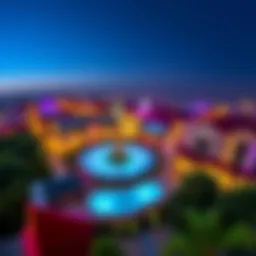 A panoramic view of Global Village Dubai showcasing its vibrant attractions