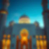 Majestic view of the JVC Mosque's facade showcasing intricate architectural details