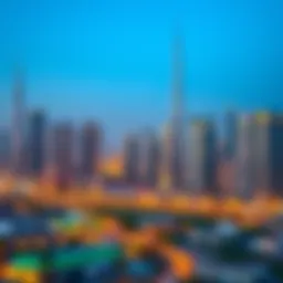 A panoramic view of Dubai's skyline showcasing architectural diversity