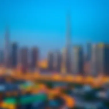 A panoramic view of Dubai's skyline showcasing architectural diversity