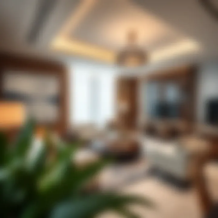 Lavish interior of a living room in Moonsa Residences featuring upscale furnishings