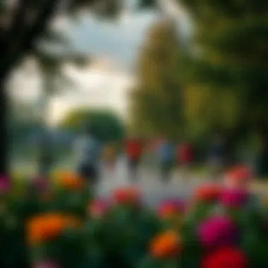 Vibrant community lifestyle in Motor City with parks and recreational areas
