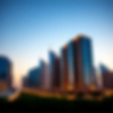 Vibrant Skyline Showcasing Property Developments Vibrant skyline showcasing property developments
