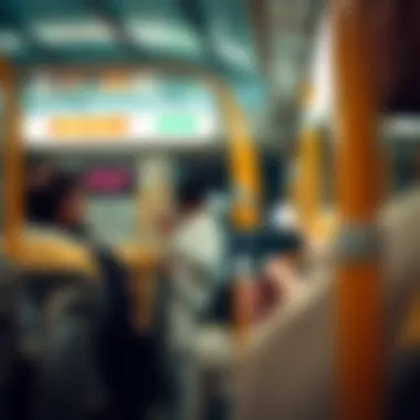User utilizing Nol Card on public transport