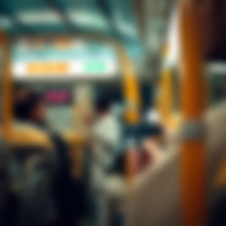 User utilizing Nol Card on public transport