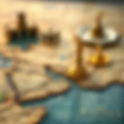 An ancient map showcasing Ibn Battuta's travel routes.