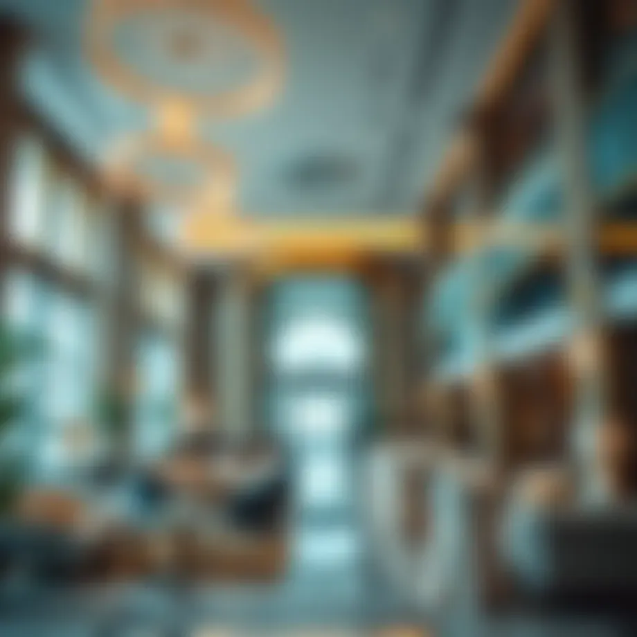 Luxurious lobby ambiance of Paramount Hotel Dubai