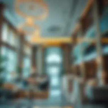 Elegant Lobby Experience Luxurious lobby ambiance of Paramount Hotel Dubai