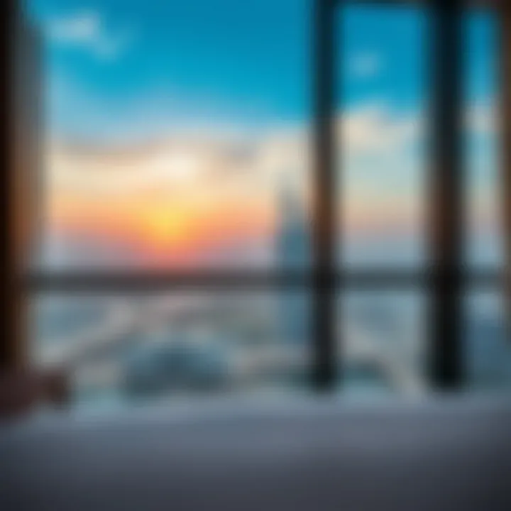 Stunning skyline view from a guest room balcony