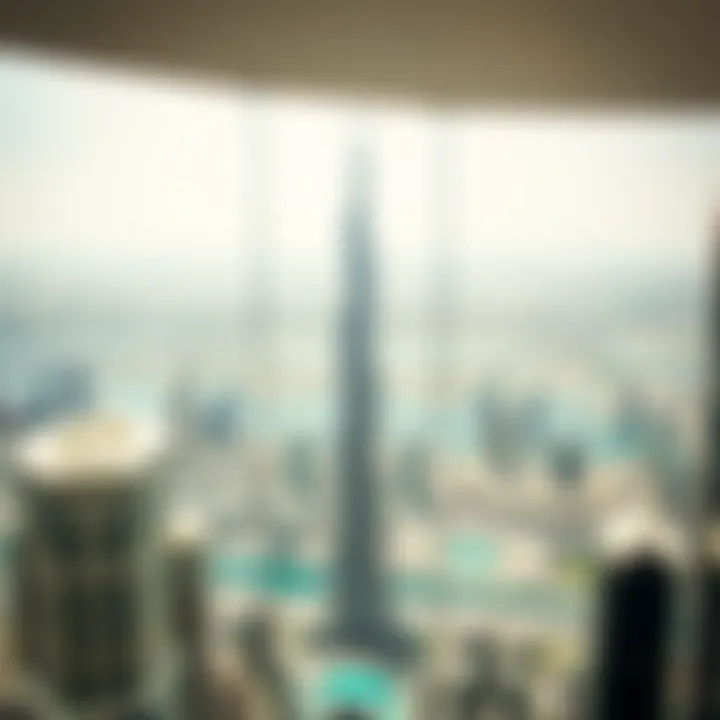 Panoramic skyline view from the Burj Khalifa
